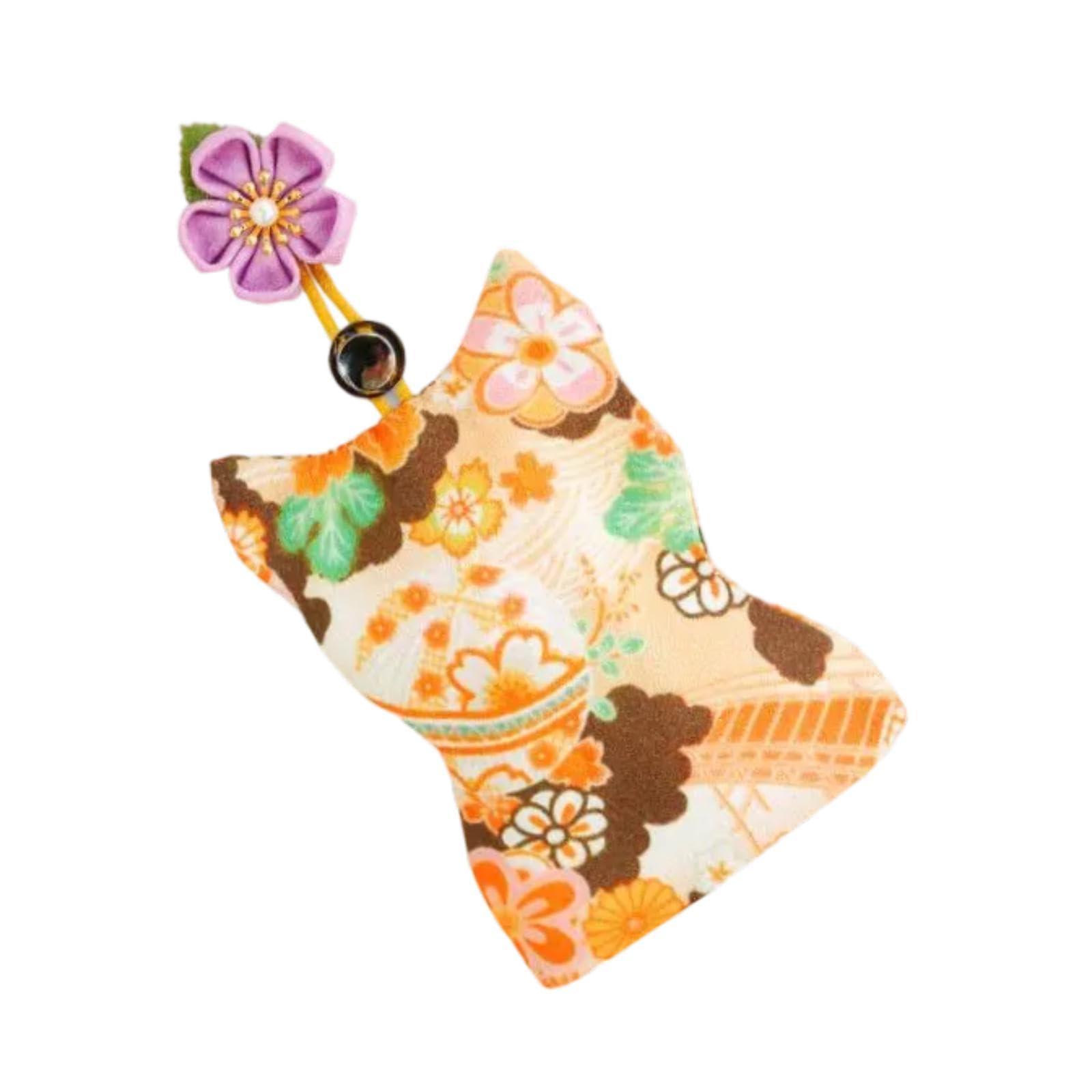 Baoblaze Ausziehen von Key Case Car Key Halter tragbarer Kapazitäts -Koffer -Hülle Beschützer Kirschblüte Schöne kreative Autoschlüsselkoffer, Orangenblume von Baoblaze