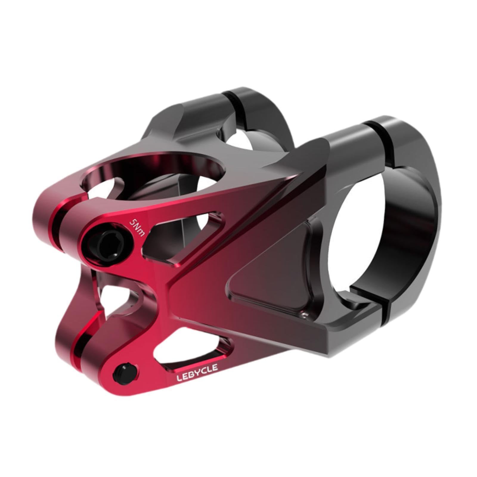 Baoblaze Mountainbike -Stiel für 31,8 mm Lenker, Ultralight Premium Short -Lenkerstiel, Ersatz für festes Ausrüstungs -Roadbike, Schwarz Rot von Baoblaze