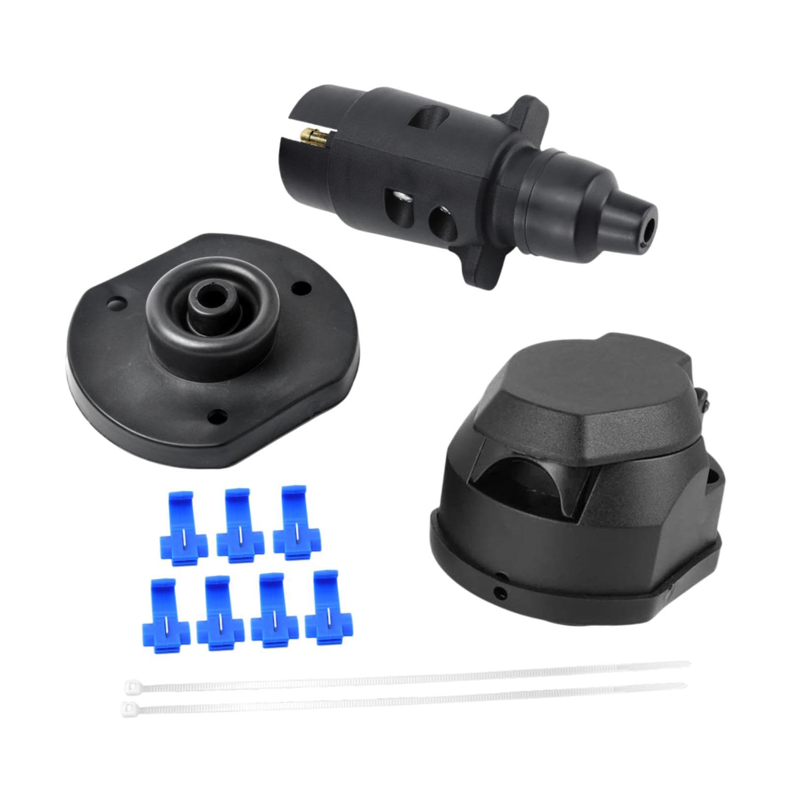 BaotyJie 7 Pin -Anhänger -Stecker und Sockel -Elektroanschluss ersetzt 12 V 24 -Wege -Stecker -Mount -Kit für LKW -Marineadapterboot von BaotyJie