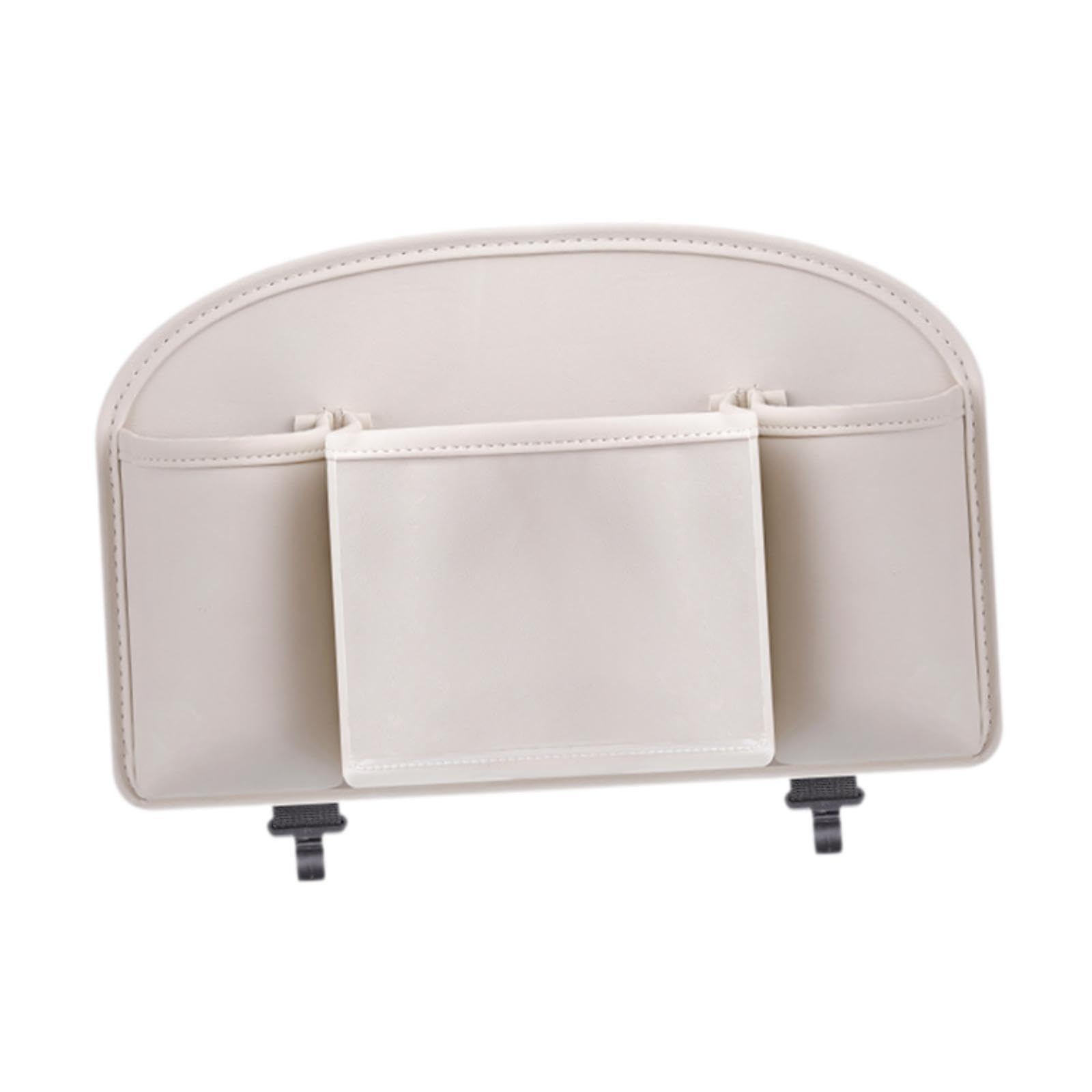 BaotyJie Rücksitz-Organizer, multifunktional, verschleißfest, praktische Taschentuchbox, hängende Rücksitztasche für Outdoor-Fahrzeuge, Beige von BaotyJie