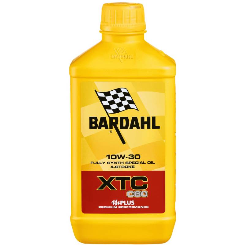 Bardahl - Motoröl XTC C60 10W-30 für 4-Takt-Motorräder, wirkt der Bildung von Ablagerungen entgegen und sorgt für maximale Sauberkeit des Motors, 100% synthetisch, 1 Liter von Bardahl