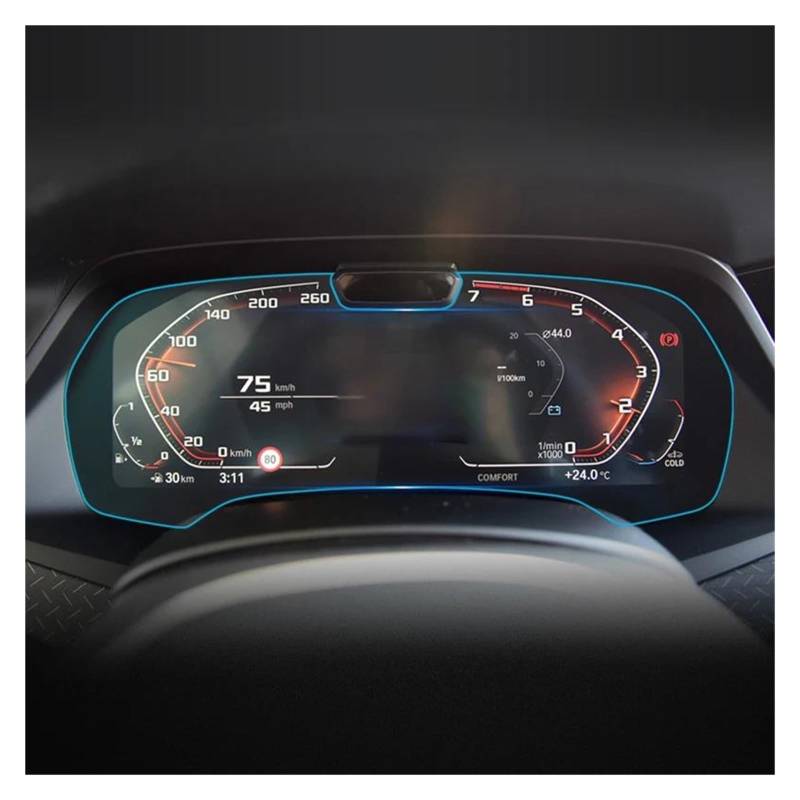 Auto Displayschutz 12,3 Zoll Für X7 2019-2022 Dashboard Navigation Membran Auto GPS Display Gehärtetes Glas Display-schutzfolie Auto Aufkleber Auto Displayschutzfolie(B Anti-Blue-ray) von Barhbt