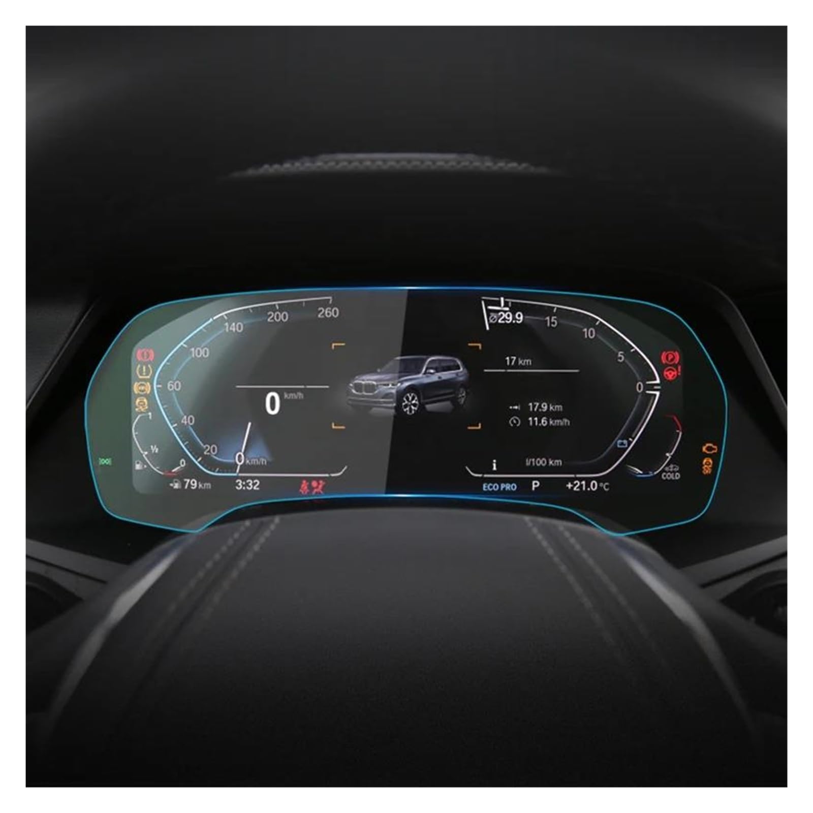 Auto Displayschutz 12,3 Zoll Für X7 2019-2022 Dashboard Navigation Membran Auto GPS Display Gehärtetes Glas Display-schutzfolie Auto Aufkleber Auto Displayschutzfolie(C Anti-Blue-ray) von Barhbt