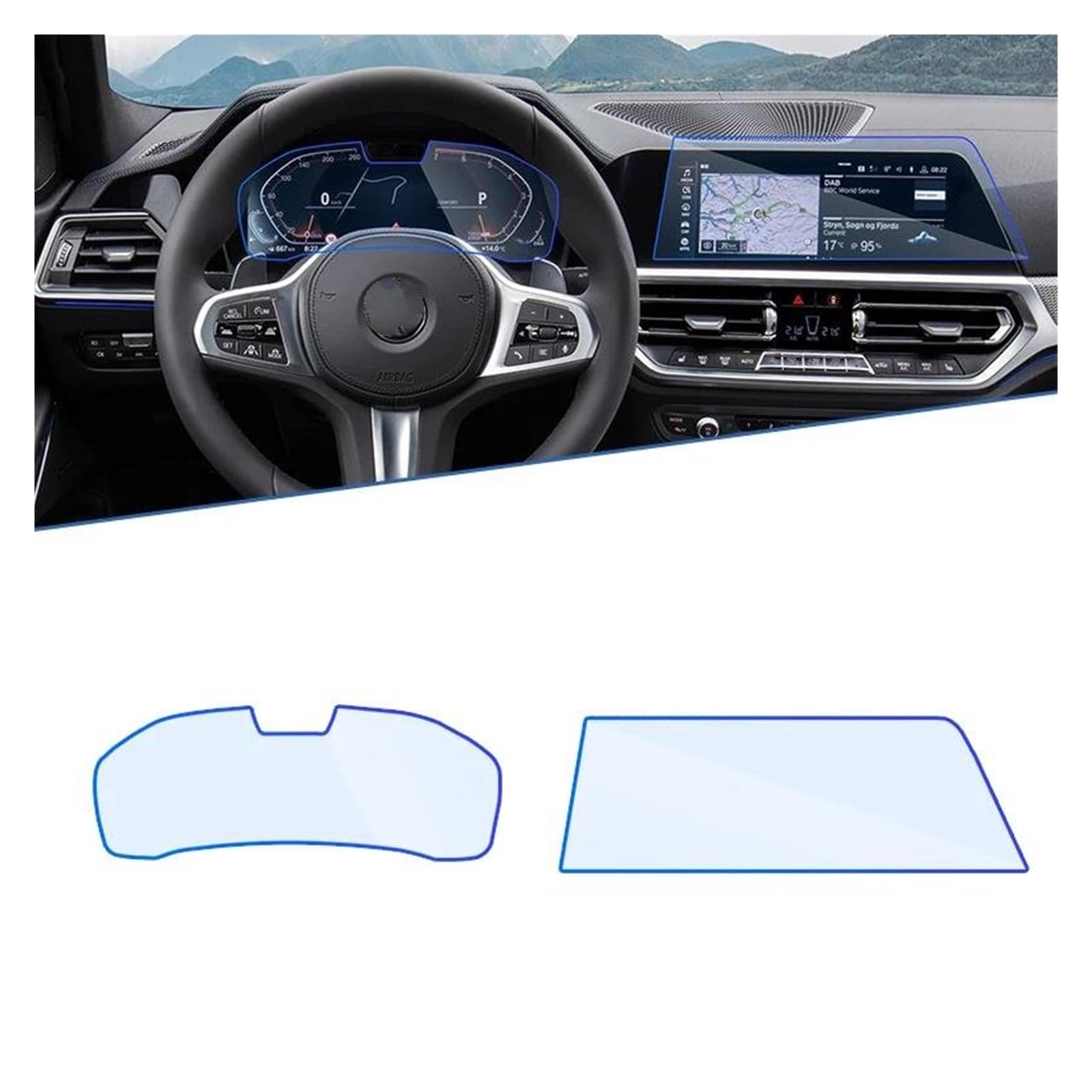 Auto Displayschutz Für 4er Für G22 G23 G26 MK2 2021 2022 Auto Navigation Instrument Film Touch Full Screen Protector Gehärtetem Glas Zubehör Auto Displayschutzfolie(Model 4) von Barhbt