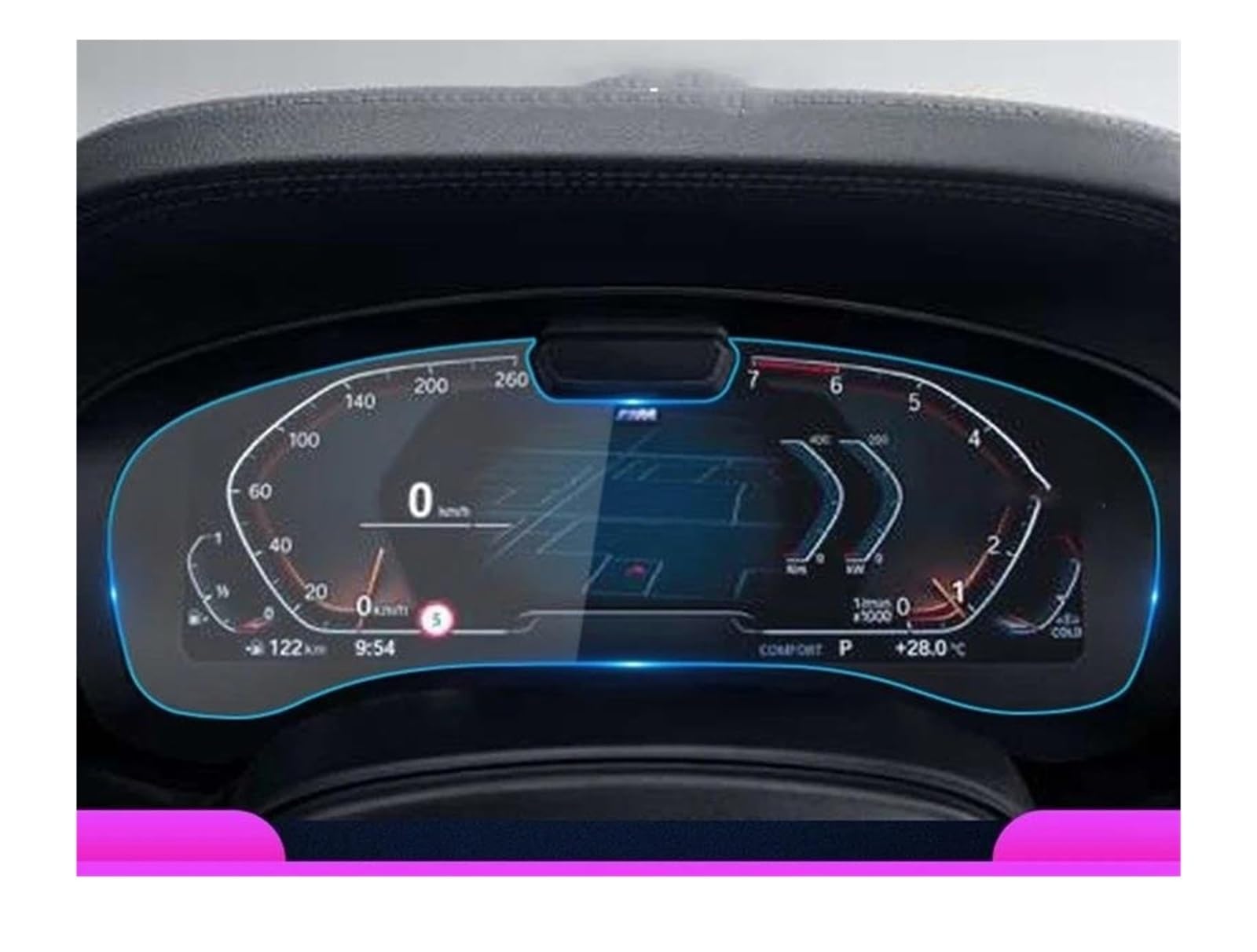 Auto Displayschutz Für 5 Serie G30 525 530 Gehärtetes Glas GPS Navigation Und Instrument Bildschirm Innen Zubehör Auto Screen Protector Film Auto Displayschutzfolie(21-23 Camera Hole) von Barhbt