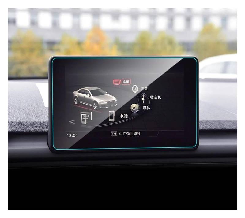 Auto Displayschutz Für A4 Für A5 S4 S5 Für Q5 Für Q7 4M 2016-2019 Gehärtetem Glas Film Auto Zubehör Auto GPS Navigation Screen Protector Auto Displayschutzfolie(185x110mm) von Barhbt