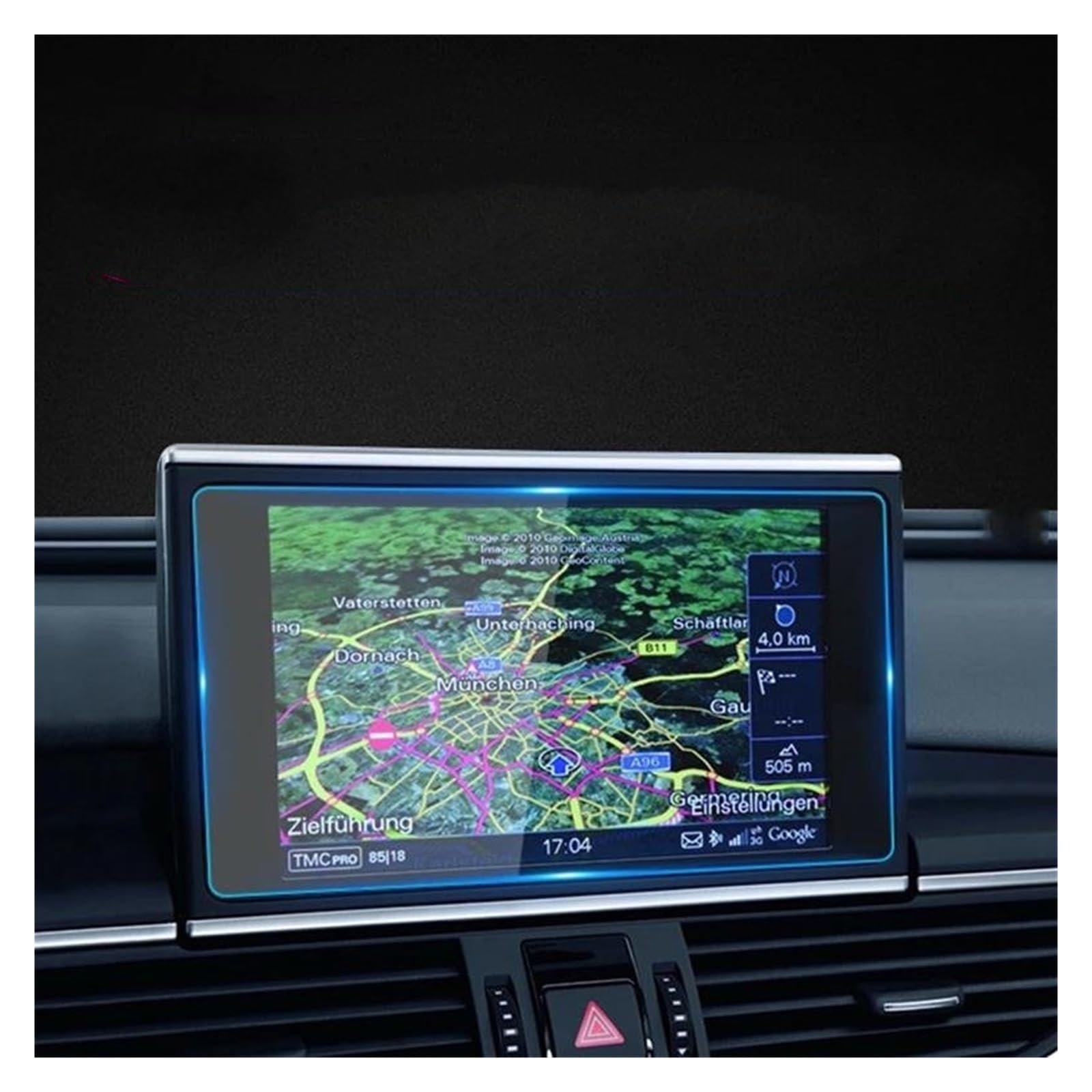 Auto Displayschutz Für A6 Für A6L 2016-2023 Gehärtetes Glas Auto GPS Navigation Media Touch Screen Schutz Film Auto Innen Zubehör Auto Displayschutzfolie(16-18 A6L) von Barhbt