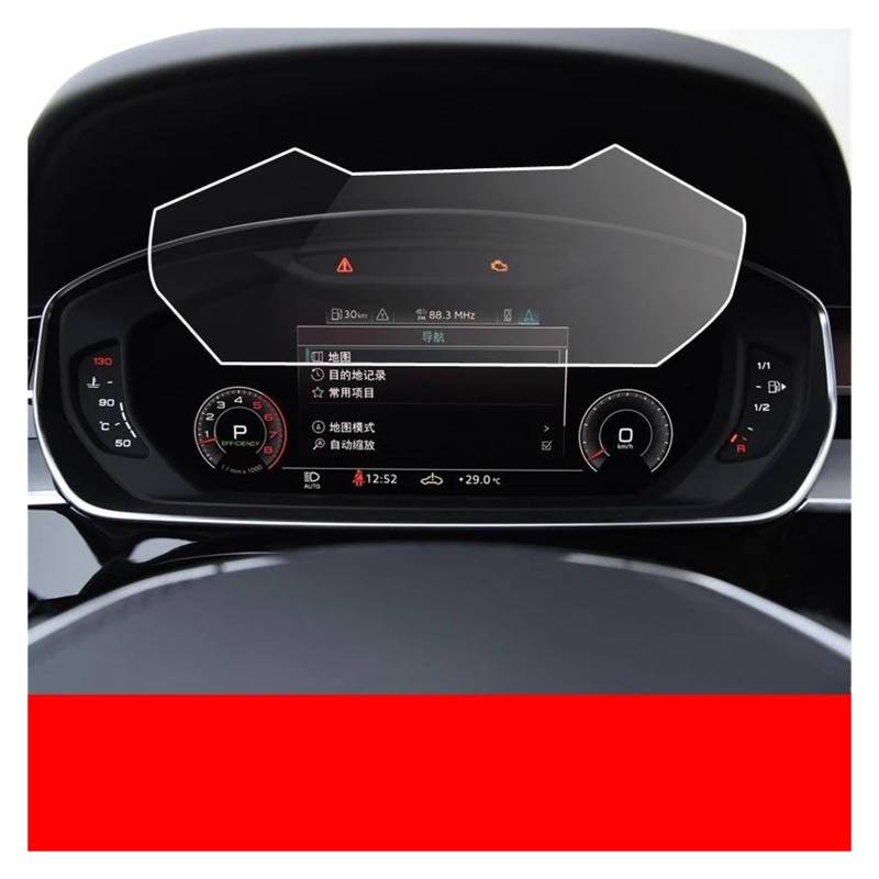 Auto Displayschutz Für A8 D5 2018 2019 2020 LCD Instrument Dashboard Panel Bildschirm Gehärtetes Glas Schutz Auto Displayschutzfolie von Barhbt