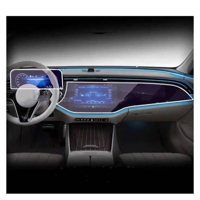 Auto Displayschutz Für Benz Für E300 L Luxus 2024 GPS Navigation Und Dashboard Touch Screen Anti-Scratch-Film TPU Schutz Film Auto Displayschutzfolie(Right Hand Drive) von Barhbt