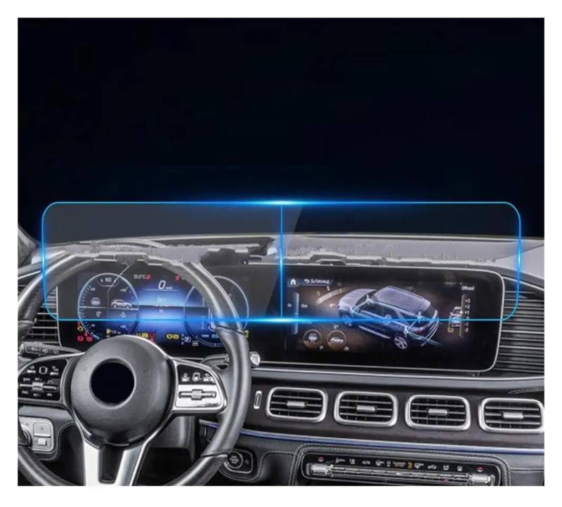 Auto Displayschutz Für Benz Für GLE 2020-2024 Für GLS GS Glas W167 V167 GLE350/450 X167 G463 G500 W222 Auto Navigation Gehärtetem Glas Film Auto Displayschutzfolie von Barhbt