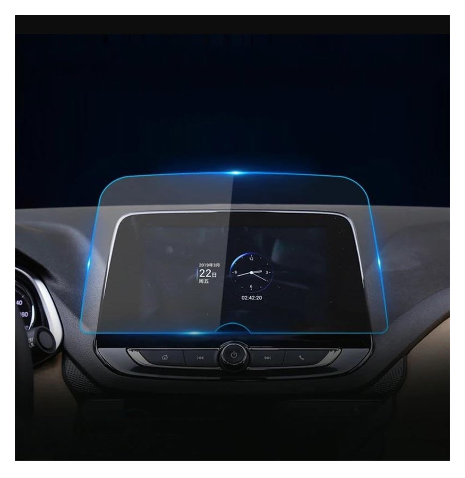 Auto Displayschutz Für Chevrolet Für Cavalier 2016~2018 2019 2020 Für Trax Für Tracker 2020~2021 Für Onix 2021 Auto Navigation Screen Protector Film Auto Displayschutzfolie von Barhbt