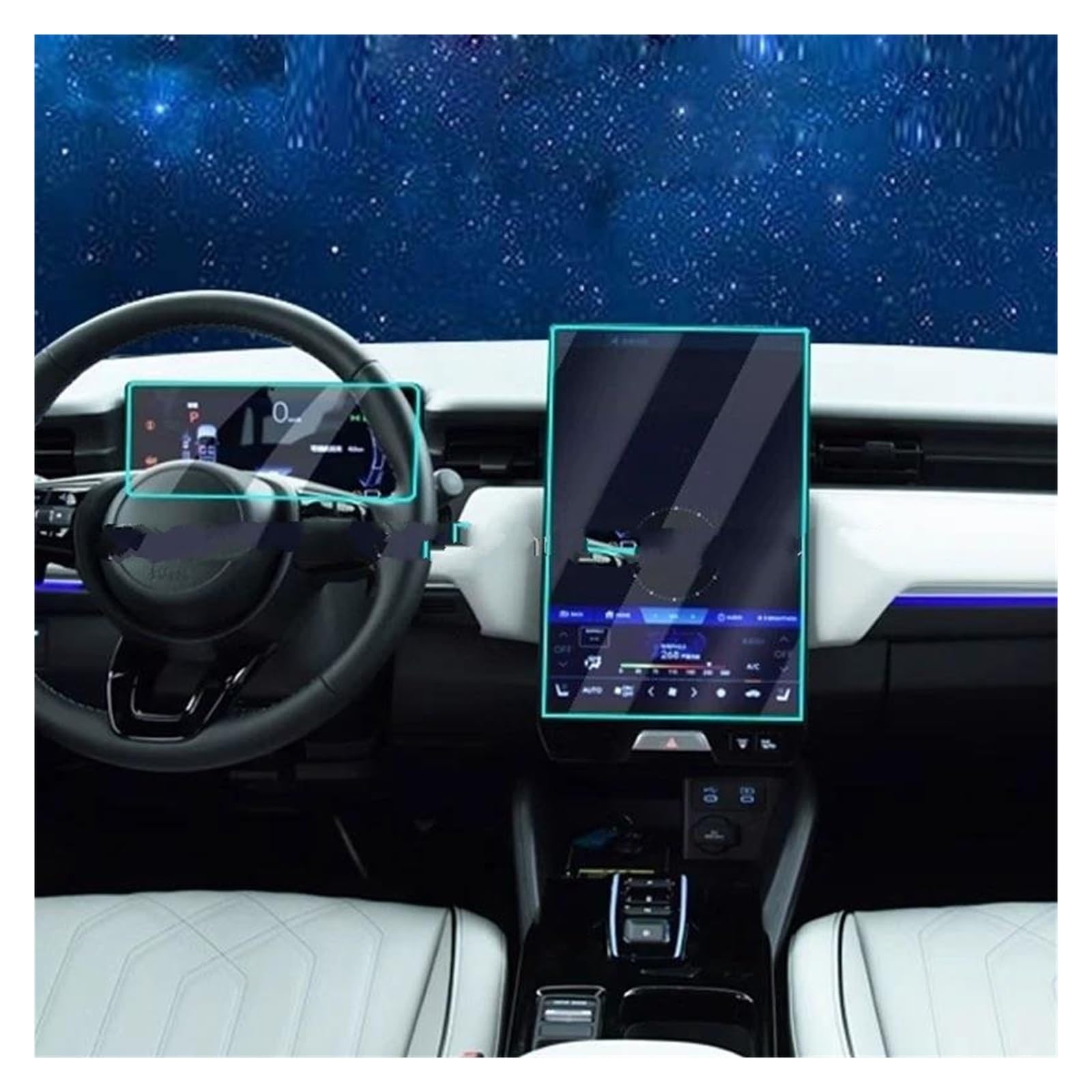 Auto Displayschutz Für ENP1 Für ENY1 2023 2024 Auto GPS Navigation Dashboard Instrument Anti-Scratch Gehärtetem Glas Screen Protector Film Auto Displayschutzfolie von Barhbt