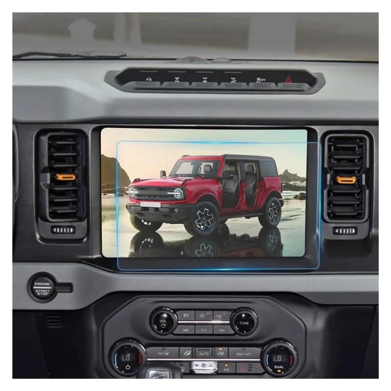 Auto Displayschutz Für Ford Für Bronco Für Raptor Für Everglades Wildtrak 2021 2022 12 Zoll Gehärtetes Glas Schutz Zentrum Touchscreen Screen Protector Auto Displayschutzfolie von Barhbt