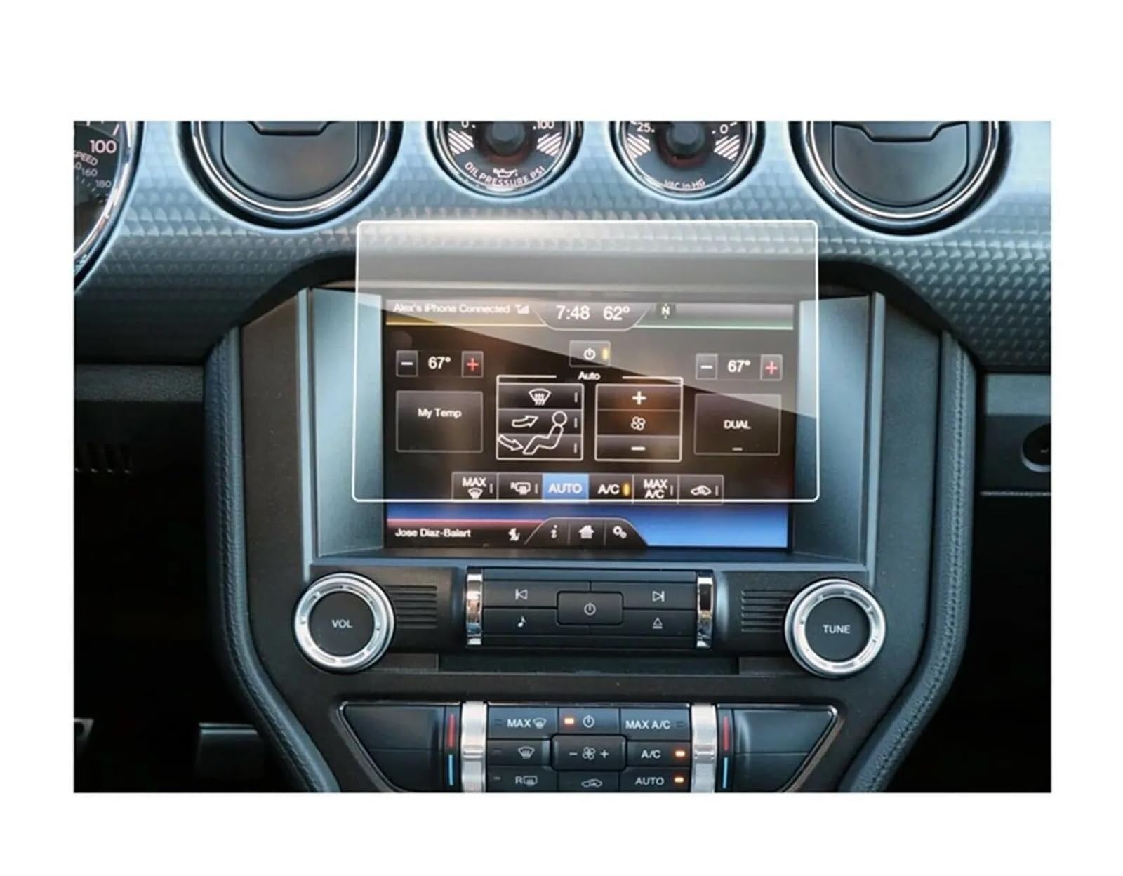 Auto Displayschutz Für Ford Für Mustang 2021 Auto Radio GPS Navigation Innen Zubehör Auto Touchscreen Protector Gehärtetem Glas Film 8 Zoll Auto Displayschutzfolie von Barhbt