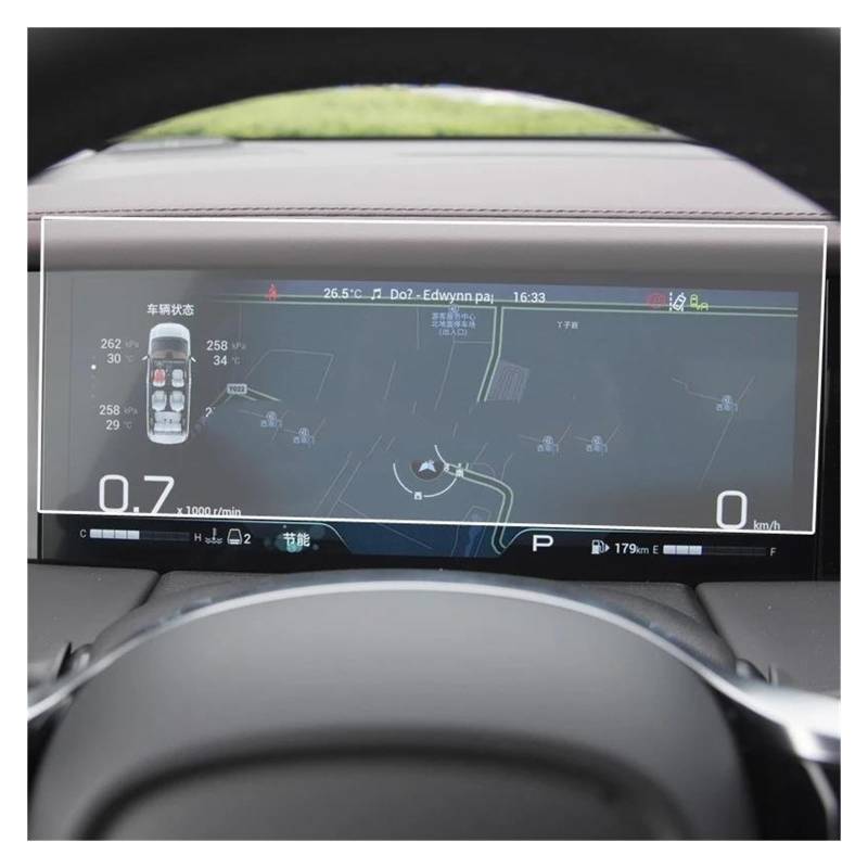 Auto Displayschutz Für GAC GN8 2024 12,3 Zoll Instrument Panel Dashboard Bildschirm Anti Scratch Film Gehärtetes Glas Screen Protector Auto Displayschutzfolie von Barhbt