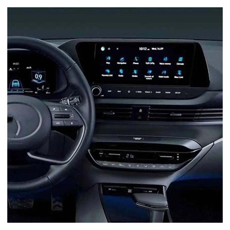 Auto Displayschutz Für Hyundai Für Bayon 2021 2022 10,25 Zoll Auto Radio GPS Navigation Bildschirm Gehärtetes Glas Schutz Film Auto Innen Aufkleber Auto Displayschutzfolie von Barhbt