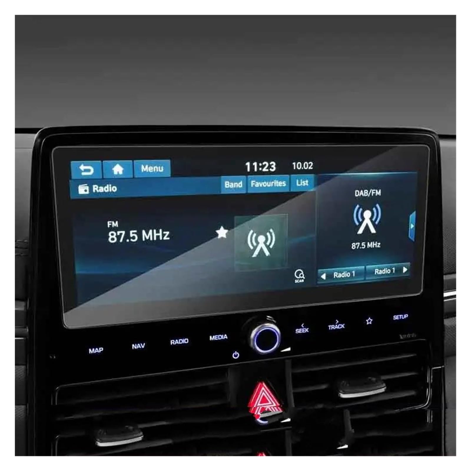 Auto Displayschutz Für Hyundai Für Ioniq 2020 10,25 Zoll Radio GPS Navigation Gehärtetes Glas Screen Protector Film Auto Innen Aufkleber Scratch Proof Auto Displayschutzfolie von Barhbt