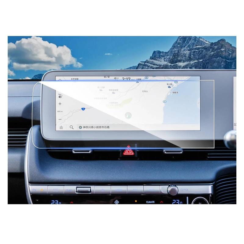 Auto Displayschutz Für Hyundai Für Ioniq 5 2021 2022 2023 2024 12-Zoll Auto Multimedia Radio Display Screen Protector Auto Innen Zubehör Auto Displayschutzfolie(Right Hand Drive) von Barhbt