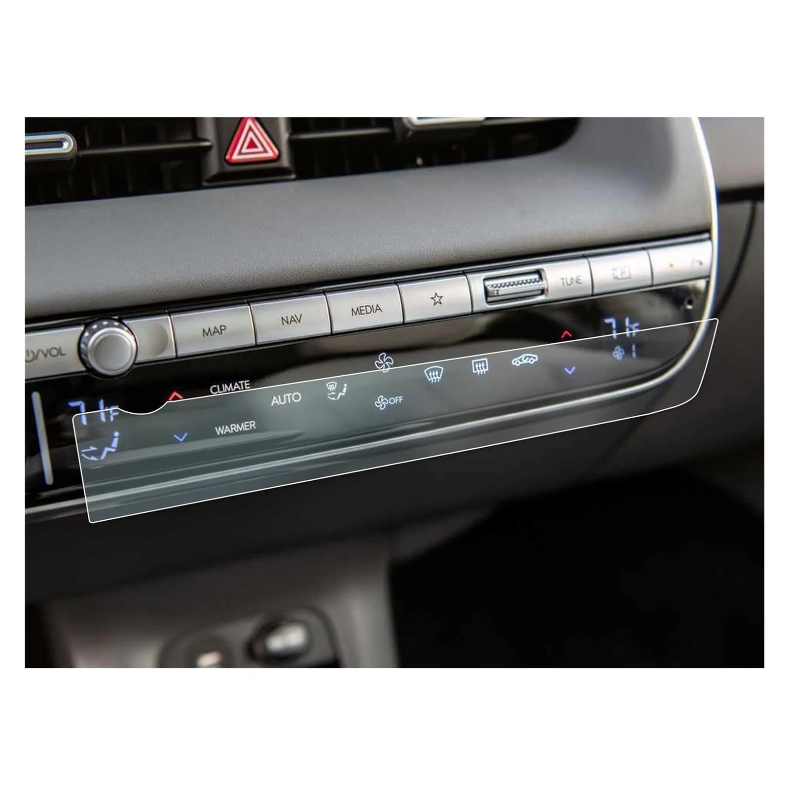 Auto Displayschutz Für Hyundai Für Ioniq 6 2023 Klimaanlage Display Auto Innen Zubehör Auto Nano Screen Protector Auto Displayschutzfolie von Barhbt