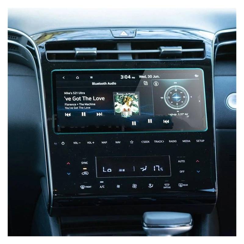 Auto Displayschutz Für Hyundai Für Tucson Für Elite 2021 10,25 Zoll Zoll Auto GPS Navigation Radio AU Version Auto Schutz Gehärtetes Glas Bildschirm Aufkleber Auto Displayschutzfolie von Barhbt