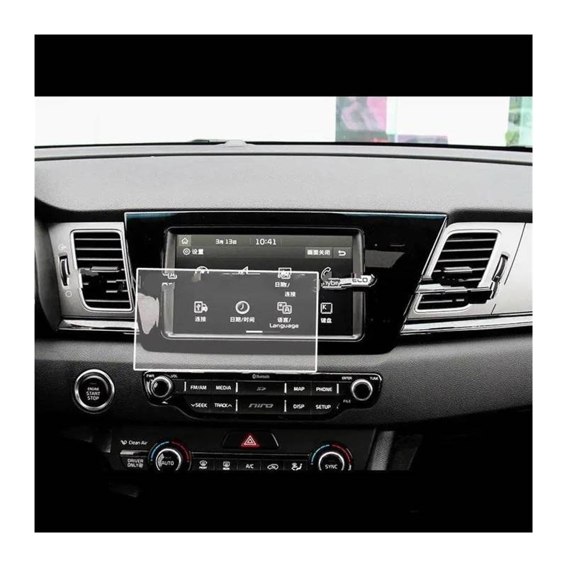 Auto Displayschutz Für Kia Für NIRO 2017 2018 2019 2020 Auto 7 Zoll 8 Zoll Auto GPS Navigation DisplayScreen Anti-Scratch Gehärtetes Glas Schutz Film Auto Displayschutzfolie(8 Inch 175X99mm) von Barhbt