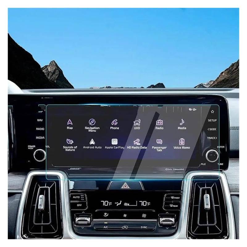 Auto Displayschutz Für Kia Für Sorento Für MQ4 2021 2022 Auto Navigation Screen Protector Auto Innen Zubehör Gehärtetem Glas Film Auto Displayschutzfolie von Barhbt