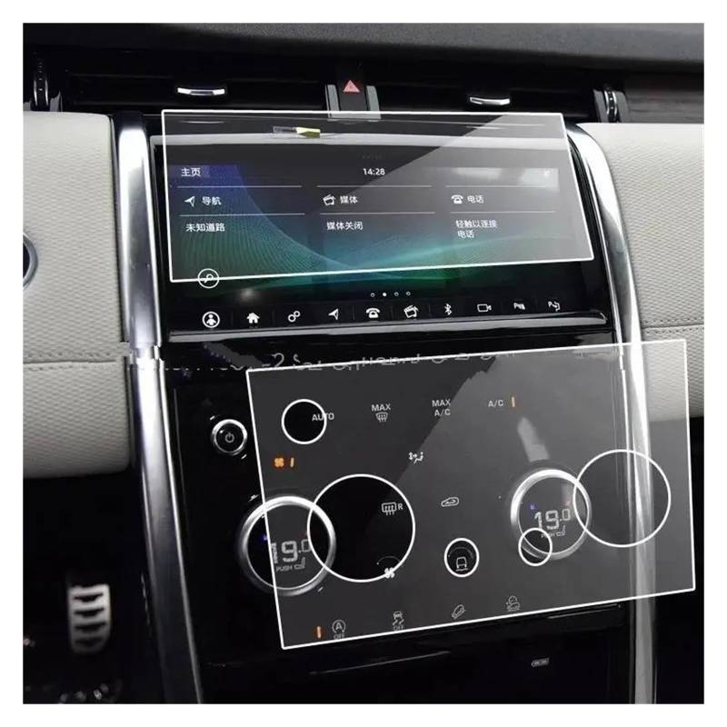 Auto Displayschutz Für Land Für Rover Für Entdeckung Sport L550 2020 Auto GPS Navigation Klimaanlage LCD Bildschirm Gehärtetes Glas Screen Protector Auto Displayschutzfolie von Barhbt