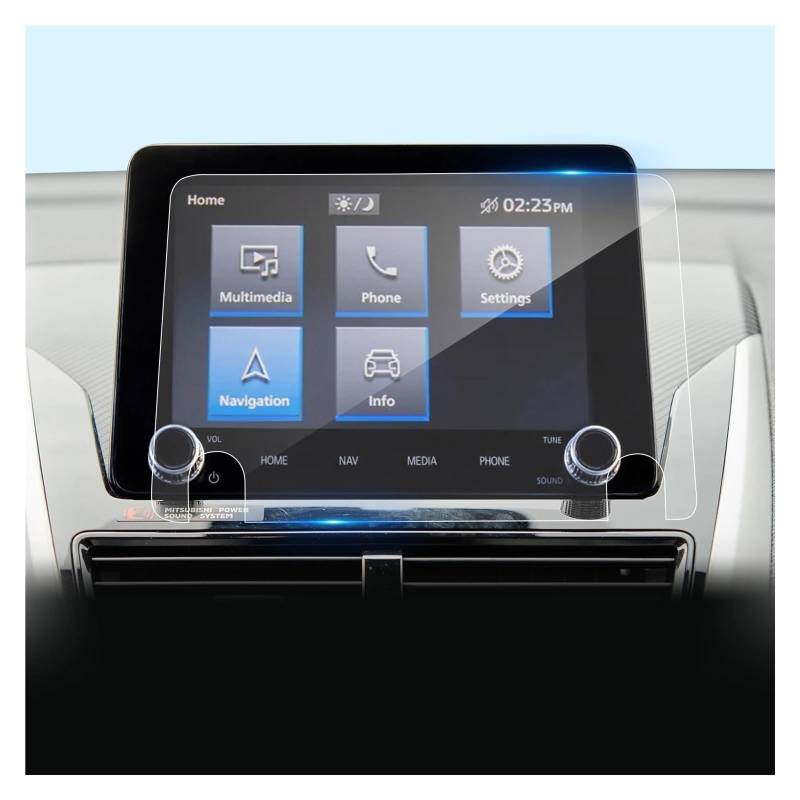 Auto Displayschutz Für Mitsubishi Für Eclipse Für Cross PHEV GL3W 2020-2023 8-Zoll GPS Navigation Touch Display Auto Innen Zubehör Auto Screen Protector Auto Displayschutzfolie von Barhbt