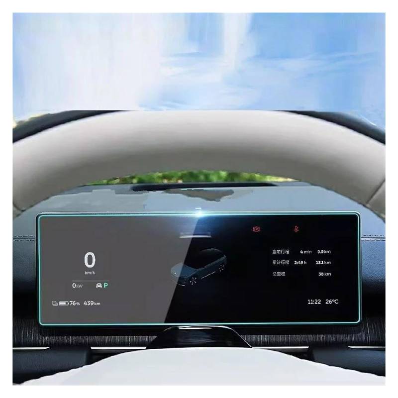 Auto Displayschutz Für NIO Für EC6 ES6 ES8 2020-2024 Auto 9,8 Zoll Oder 10,2 Zoll Auto Speedmeter LCD Bildschirm Anti-Scratch Zubehör Gehärtetes Glas Film Auto Displayschutzfolie(for 10.2inch) von Barhbt