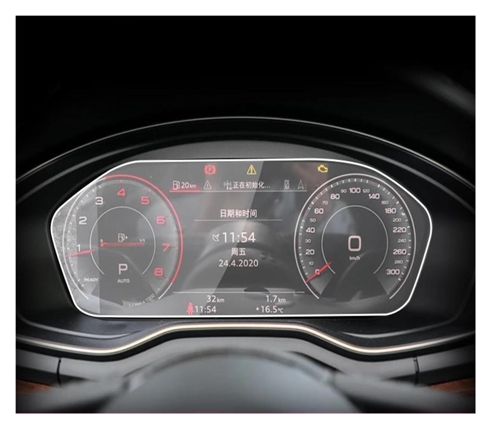 Auto Displayschutz Für Q5 Für Sportback 2021-2022 Auto Interior Center Konsole Transparente TPU Schutz Film Anti-scratc Reparatur Film Zubehör Auto Displayschutzfolie(Speedometer Film) von Barhbt