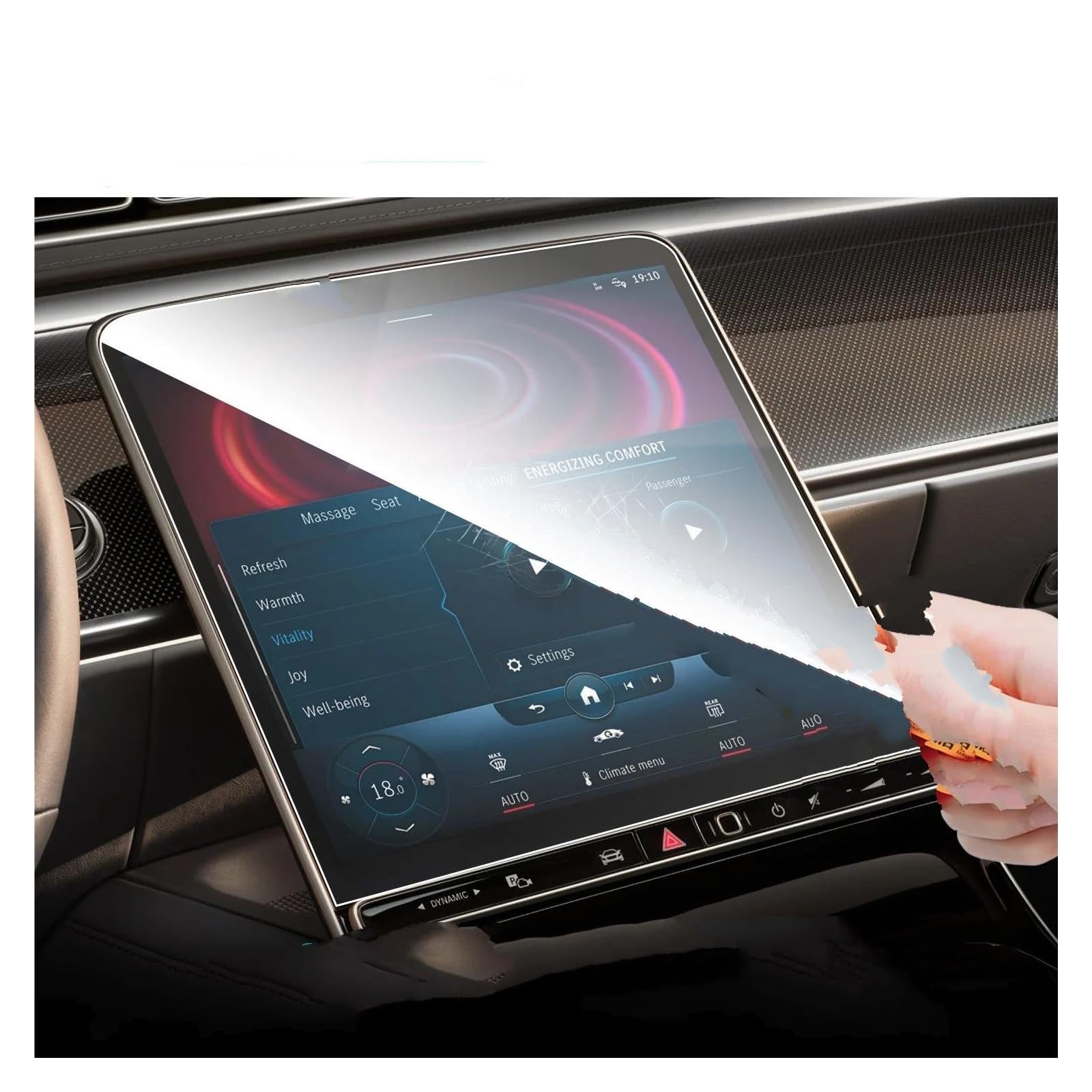 Auto Displayschutz Für S-Class Für W223 2021 12,8 Zoll GPS Navigation Touch Center Display Auto Innen Zubehör Auto Screen Protector Auto Displayschutzfolie von Barhbt