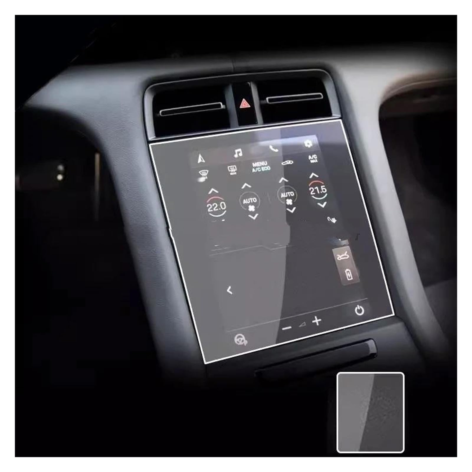 Auto Displayschutz Für Taycan 2021 2022 2023 2024 8,4 Zoll Touchscreen Front Klimaanlage Anti-Scratch Gehärtetes Glas Bildschirm Protetor Film Auto Displayschutzfolie von Barhbt