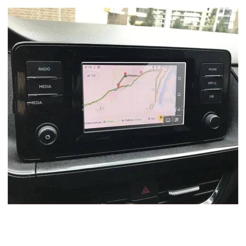 Auto Displayschutz Für VW Für Polo Für Liftback 2020 6,5 Zoll Auto Navigation Display Auto Schützen Aufkleber Gehärtetem Glas Screen Protector Auto Displayschutzfolie von Barhbt