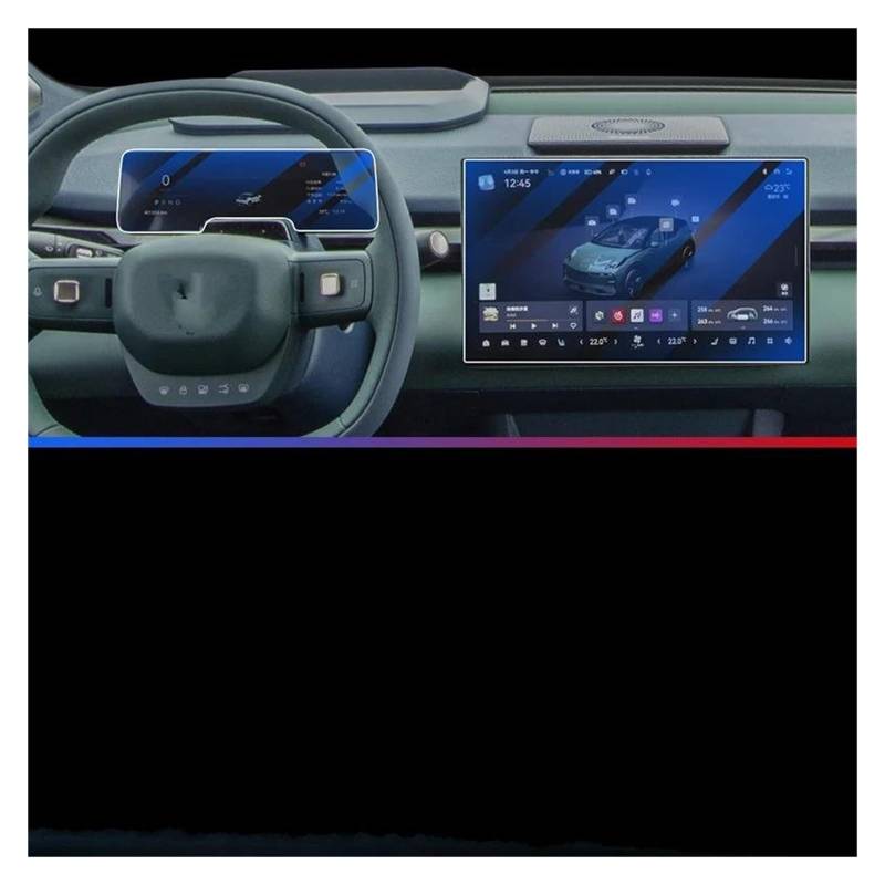 Auto Displayschutz Für ZEEKR X 2023-2024 Auto Innen Zubehör Navigation LCD Bildschirm Gehärtetem Glas Schutz Film Anti-Scratch-Film Auto Displayschutzfolie(B) von Barhbt