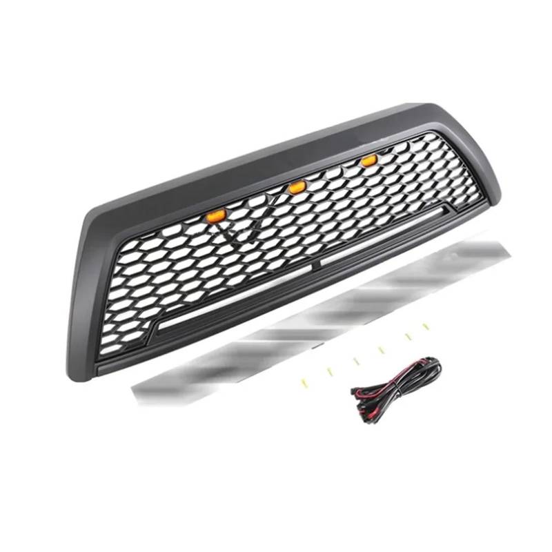 Auto Kühlergrill Auto Grill Für Toyota Für 4RUNNER 2006-2009 Geändert Mit Licht Kühlergrill Grill Maske Front Stoßstange Net Auto Zubehör Front Kühlergrill(with Lights Black) von Barhbt