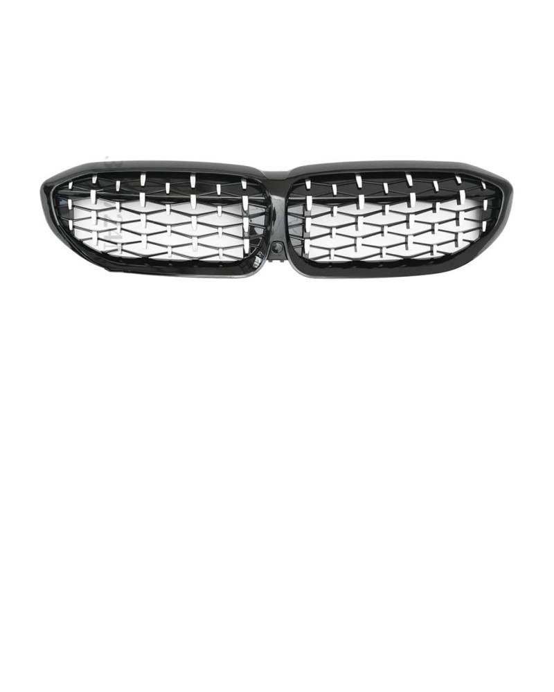 Auto Kühlergrill Für 3 G20 G21 2019-2022 318i 320i 320d 330i 340i 340d Frontgrill Grill Haube Mesh Grid Tuning Front Kühlergrill(Diamond Silvery) von Barhbt