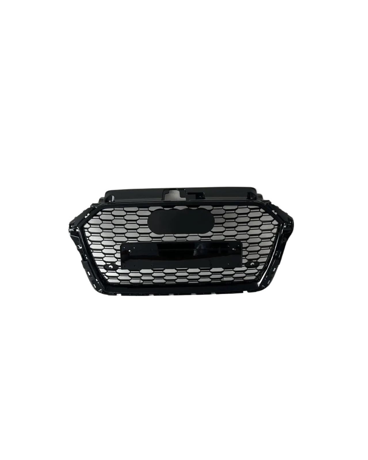 Auto Kühlergrill Für A3/S3 8V 2017 2018 2019 2020 (Umrüstung Auf RS3-Stil) Auto-Frontstoßstangengrill, Mittelgrill Mit Acc-Loch Front Kühlergrill(Black Emblem) von Barhbt