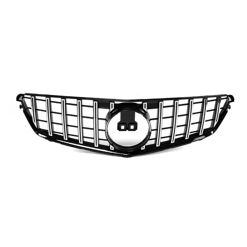 Auto Kühlergrill Für Benz C Klasse W204 C180 C200 C300 Racing Grill GTR Stil 2008 2009 2010 2011 2012 2013 2014 Front Stoßstange Grille Front Kühlergrill(Chrome Silver) von Barhbt