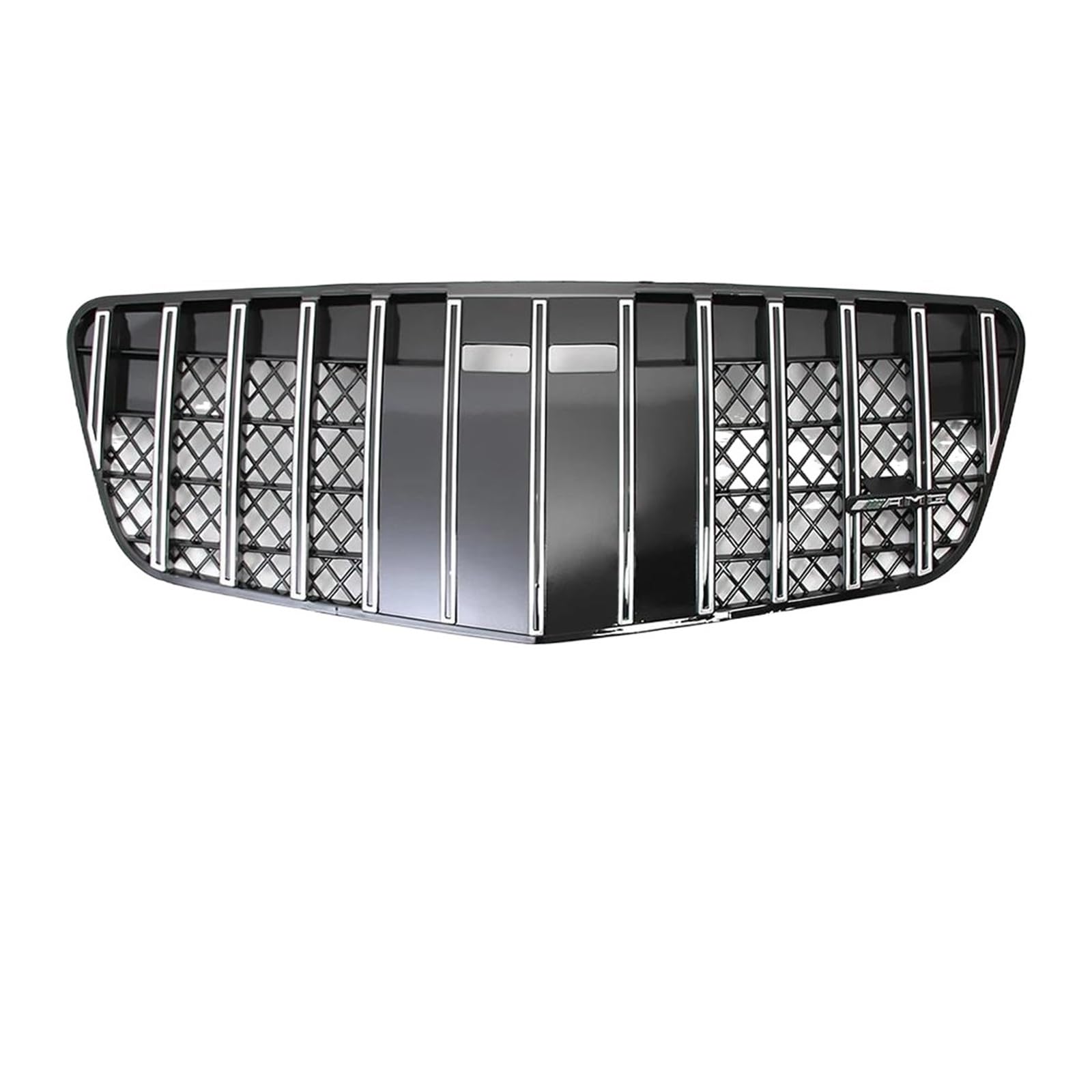 Auto Kühlergrill Für Benz Für E-Klasse W211 E500 E63 2007-09 Obere Gitter Tuning-Zubehör Front Glänzend Schwarz AMG Stil Stoßstangengitter Front Kühlergrill(GTR-Chrome Silver) von Barhbt