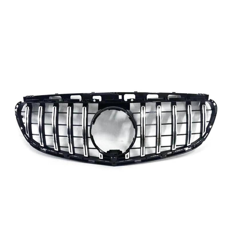 Auto Kühlergrill Für Benz Für E Klasse W212 2014-2016 E200 E300 E250 E350 E400 E550 Front Grill Grille Schwarz/Silber GT Oberen Stoßstange Haube Mesh Front Kühlergrill(Silber) von Barhbt