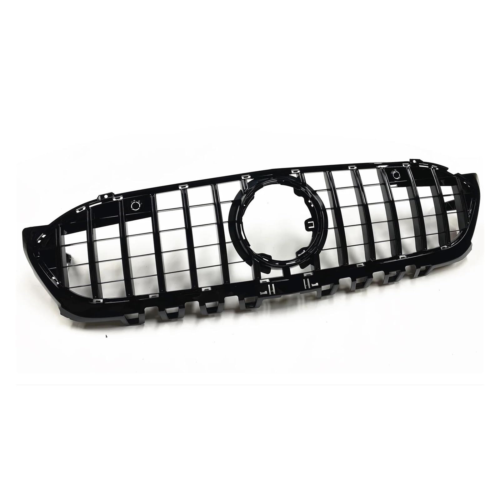 Auto Kühlergrill Für Benz Für Eine Klasse W177 A180 A200 A250 A45 2019-2022 GT Style Schwarz/Silber Obere Stoßstangenhaube Mesh Grillgitter Frontgrill Front Kühlergrill(Schwarz) von Barhbt