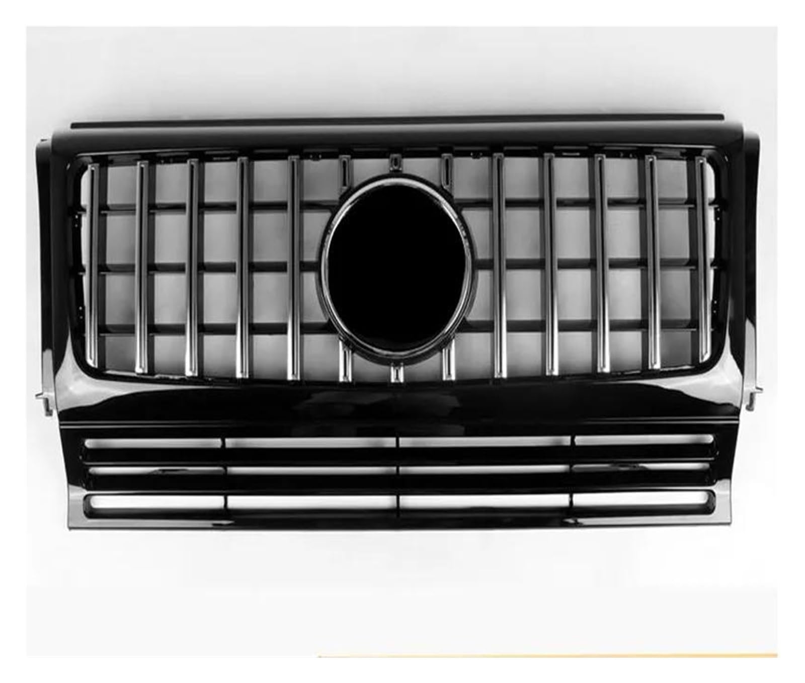 Auto Kühlergrill Für Benz Für G Klasse W463 G350d G500 G55 G63 GT Stil 1990-2018 Schwarz/Silber Nieren Mesh Grille Front Stoßstange Grill Grille Front Kühlergrill(Schwarz) von Barhbt