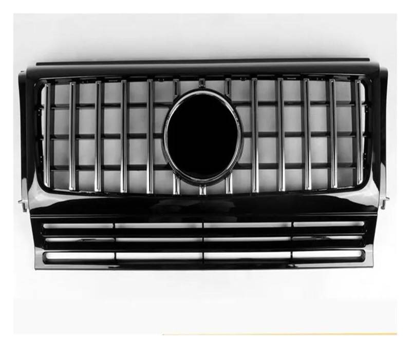 Auto Kühlergrill Für Benz Für G Klasse W463 G350d G500 G55 G63 GT Stil 1990-2018 Schwarz/Silber Nieren Mesh Grille Front Stoßstange Grill Grille Front Kühlergrill(Schwarz) von Barhbt