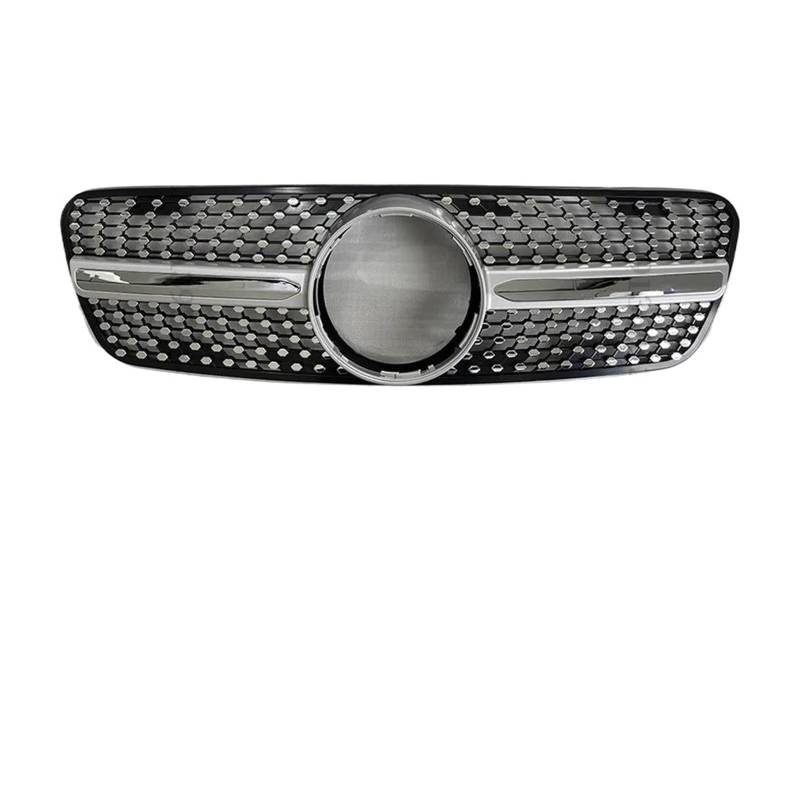 Auto Kühlergrill Für Benz Für ML W163 1998-2004 M ML320 ML350 Tuning Perfect Match Hood Mesh Sport Kühlergrill Kühlergitter Stoßstangengrill Front Kühlergrill(Diamond Silvery) von Barhbt