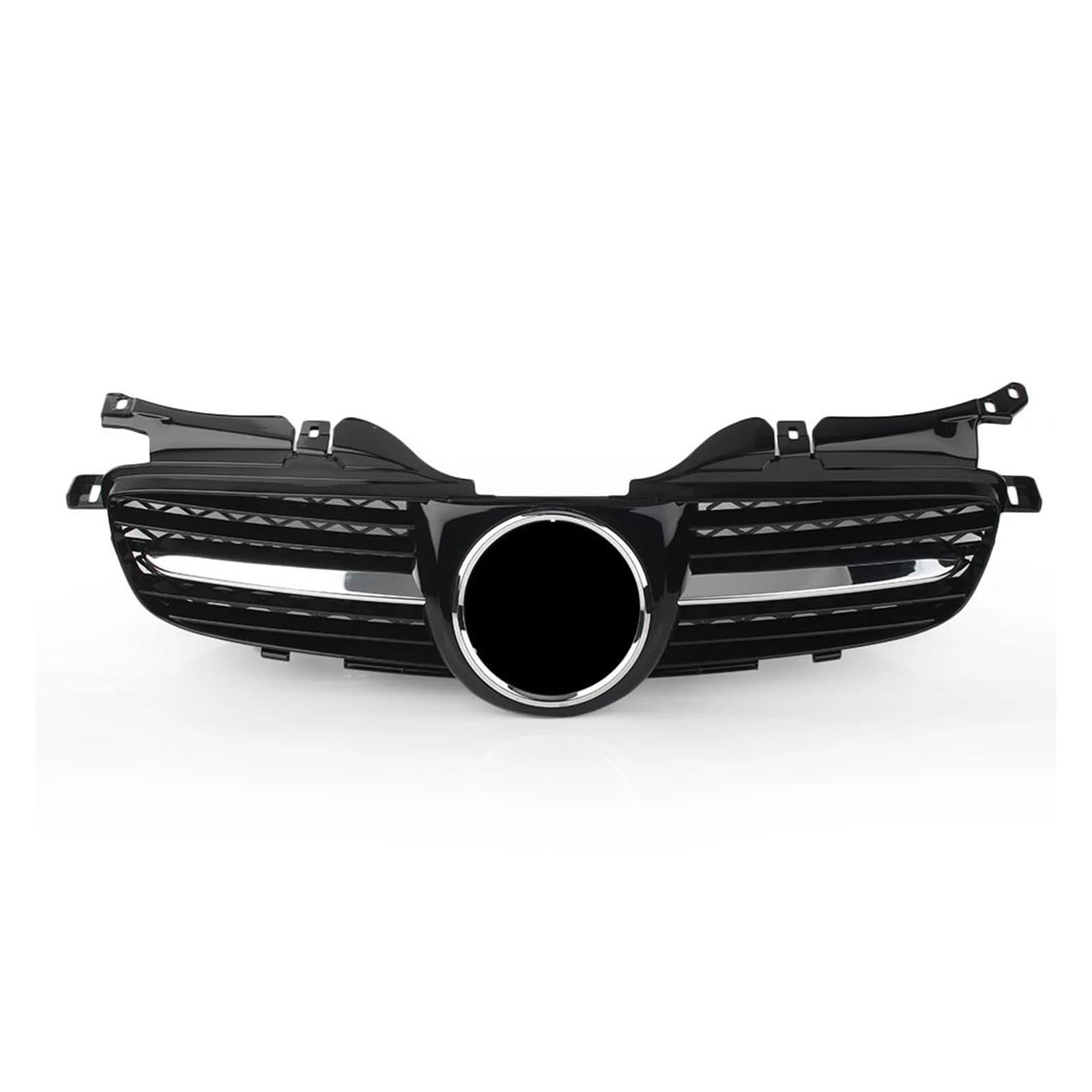 Auto Kühlergrill Für Benz Für R170 W170 SLK-Klasse 1998 1999 2000 2001 2002 2003 2004 Chrom Schwarz ABS Auto Front Grille Oberen Grill Front Kühlergrill von Barhbt