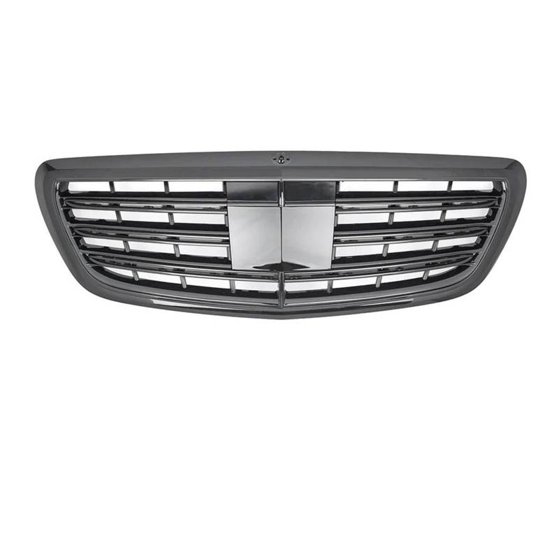 Auto Kühlergrill Für Benz Für S W222 S500 2013-2020 W/Acc Für AMG Stil Stoßstange Grill Auto Zubehör Chrom Silber GTR Stil Racing Gitter Front Kühlergrill(AMG-Glossy Black) von Barhbt