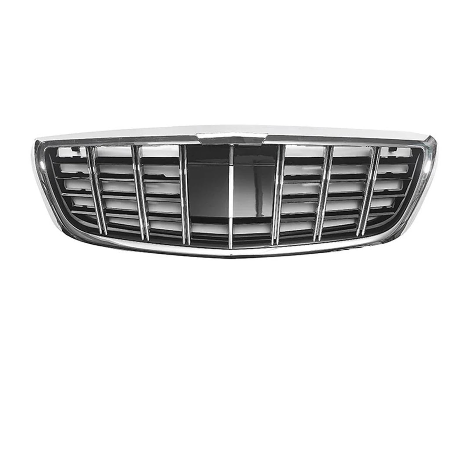 Auto Kühlergrill Für Benz Für S W222 S500 2013-2020 W/Acc Für AMG Stil Stoßstange Grill Auto Zubehör Chrom Silber GTR Stil Racing Gitter Front Kühlergrill(GTR-Chrome Silver) von Barhbt