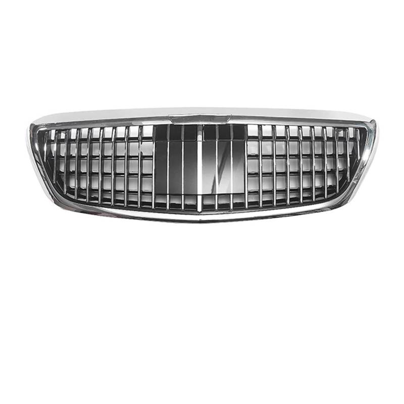 Auto Kühlergrill Für Benz Für S W222 S500 2013-2020 W/Acc Für AMG Stil Stoßstange Grill Auto Zubehör Chrom Silber GTR Stil Racing Gitter Front Kühlergrill(Maybach-Silver) von Barhbt