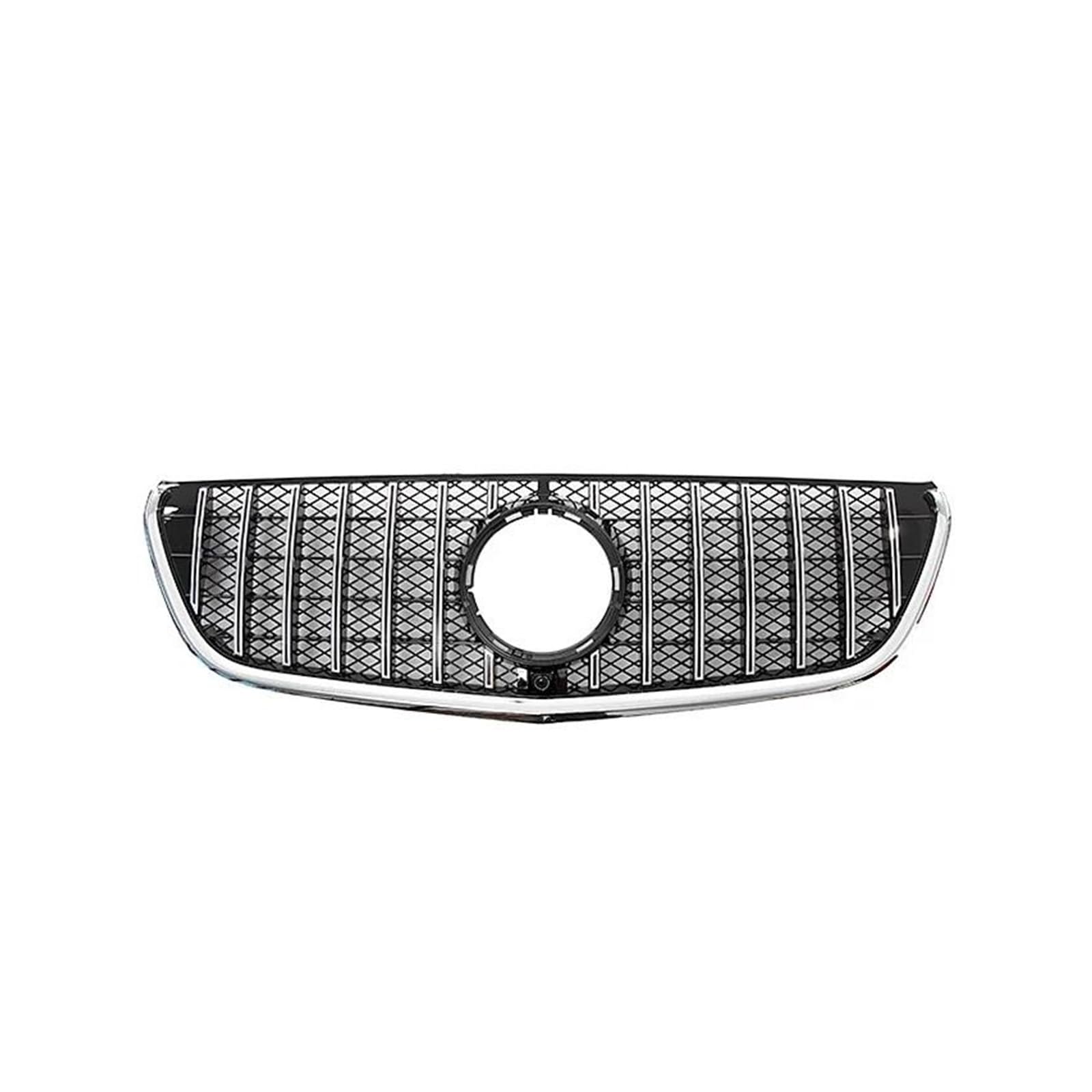 Auto Kühlergrill Für Benz Für VITO W447 2020 2021 Racing Grill Hochglanz Vertikale Balken Frontstoßstangengrill Mesh Front Kühlergrill(Type B Silver) von Barhbt