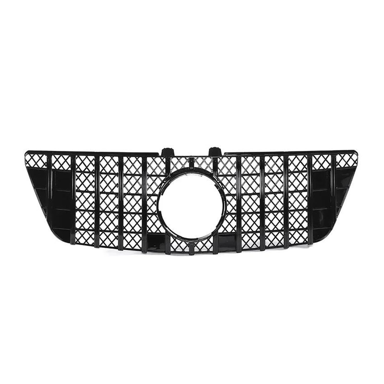 Auto Kühlergrill Für Benz Für W164 ML Klasse Glänzend Schwarz Racing Grill ML350 320 400 500 2005 06 07 08 09 10 11 2012 Front Stoßstange Grille Netz Front Kühlergrill(09-12 B Black) von Barhbt